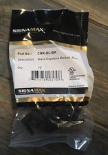 Signamax CMK-BL-BK Blank Keystone Module Black Lot Of 45 (Packs of 10) picture