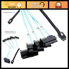 2Pack Mini-SAS to SAS Cable 1M SFF 8087 to 4 SFF-8482 with SATA Power Adapter picture