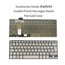 Nordic SD FI NW DK Laptop Keyboard For Asus ZenBook Flip UX360CA Gold No Frame picture
