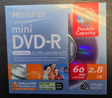 Memorex Mini DVD-R 4X 2.8 GB 60 Minute Double Sided Double Capacity New picture