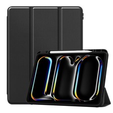 For iPad Pro M4 13/11 in Case Magnetic Leather Stand Smart Cover with Pen Holder picture