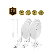 Versatile 20FT Extension Cable Set for Indoor/Outdoor Wireless Cameras - 2 Pack picture