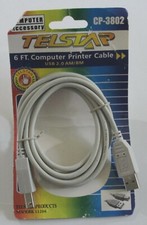 Telstar 6ft Computer Printer USB 2.0 Cable A to B Male picture