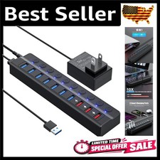 Multi-Functional 10-Port Powered USB Hub with Rapid Charging and Easy Control picture