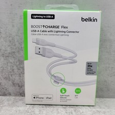 Belkin 5FT Boost Charge Flex YSB-A Cable with Lightning - White (CAY005bt05SL)™ picture