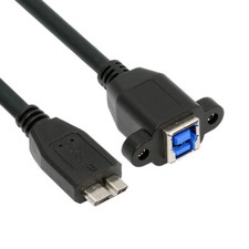 Cablecy USB 3.0 Type-B FEemale to USB3.0 Micro-B Male Cable Extension 5Gbps 30cm picture