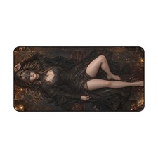 Fire Keeper Gothic Desk Mat Dark Fantasy Art Large Mousepad Gamer Gift picture
