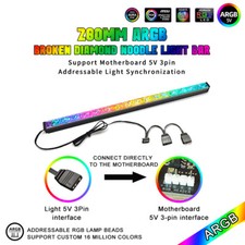 LED Crystalline Light Bar 280mm RGB Addressable 3-Pin 5V Digital Neon Kit DIY PC picture