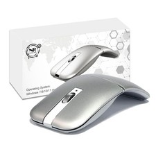 Foldable Arc Wireless Mouse Bluetooth 5.3 & 2.4GHz Silent Click Optical picture