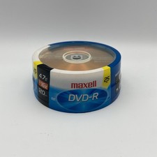 Maxell DVD-R 25 Pack Recordable Discs 4.7gb 8x120 Min Spindle NEW Sealed picture