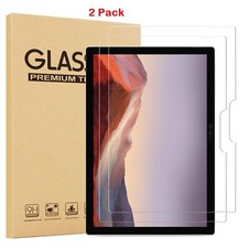 2 Pack HD Tempered Glass Screen Protector For Microsoft Surface Pro 7 Plus 2021 picture