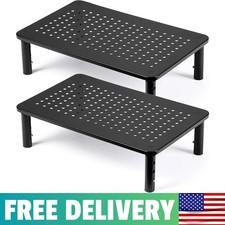2 Pack Desktop Riser, 3 Height Adjustable Monitor Stands For 2 Monitors, PC picture