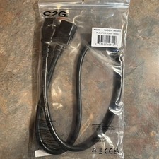 New C2G 3ft C14 Male to C15 Power Cable  - 14AWG - Black (IEC C14 to IEC C15)  picture