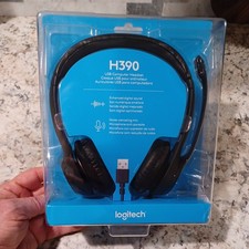 Logitech H390 USB Computer Headset with Noise-Canceling Microphone New Sealed picture