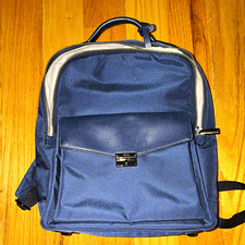 TUMI Blue Nylon Laptop Backpack 13 in Compatible Padded Laptop Compartment picture