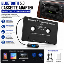 Car Audio Cassette Receiver Transmitter Bluetooth 5.0 Cassette Aux Adapter US picture