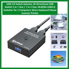 USB 3.0 Switch Selector, Bi-Directional USB Switch 2 in 1 Out / 1 in 2 Out, .... picture