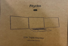 Pitycbo 2.5K DR145 Triple Monitor Laptop Screen Extender, Fits 13-17.3 Inch New picture