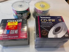 Mixed Blank CD-R CD-RW Media Lot 98 Discs Total Maxell Memorex Viking Sealed picture