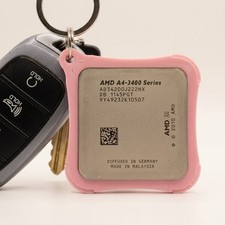 Custom AMD or Intel CPU Processor Keychain - Real CPU - 3D Printed Case picture