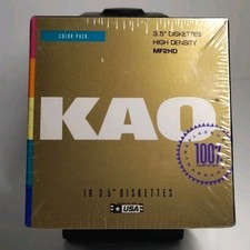 KAO MD2HD 5.25 High Density Floppy Disks 1.2MB IBM 10 Pack Sealed picture