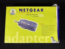 NetGear USB Fast Ethernet Adapter 10/100 Mbps FA101 w/ Original Box picture