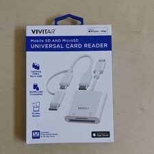 Vivitar SD/MicroSD Card Reader Lightning USB-C Micro USB MOV4016-WHT picture