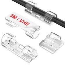 TidyHelper Adhesive Cable Clips Clear (40PCS, M), Indoor/Outdoor picture