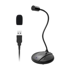 Gooseneck USB Microphone for PC - Plug & Play Computer Mic With Mute Button -... picture