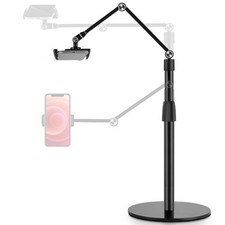 Tablet Phone Overhead Stand, Height & 360 Degree Angle Adjustable, Aluminum D... picture