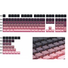 Keycaps Side Printed Shine Through Russian Letter 135 Keys Mechanical Keybo CFJV picture