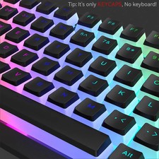 PBT Keycaps 129 Keys Double-Shot Translucent for 60% 80% 100% Layout Keyboards picture