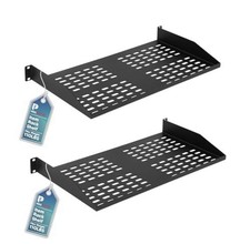(2 PACK) Promaster PRMSSVR64 1U Server Rack Shelving 19”W 10”D 1.7”H picture