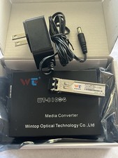 1 Pair Fiber Ethernet Media Converter w/one SFP Slot 10/100/1000M Open Box picture