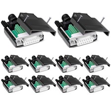10 PCS DB15 Solderless Connector RS232 DSUB Serial 15Pin Female Adapter picture