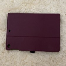 Purple Synthetic Leather Folding Folio Tablet Case with Integrated Stand picture