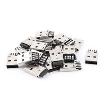 20Pcs USB 2.0 Type A Male Port Straight Pin PCB Mount Connector picture