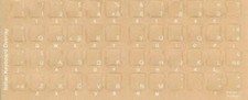 Italian Keyboard Stickers w/ Reverse Print Blue Letters picture