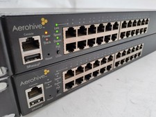 2x Aerohive AH-SR2024P 24-Port PoE+ RJ-45 GE Switch 4x 1G SFP Ports + Rack Ears picture