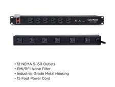 CyberPower CPS1215RMS 12-Outlet Surge Protector 1800J 15A 125V 15ft picture
