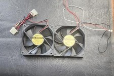 (2) Adda AD1212LB-A71GL DC Brushless 12V 0.24A Ball Bearing PC chassis power fan picture