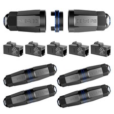 CAT6 Waterproof Ethernet Coupler IP68 Keystone Extender Connector LAN 5 PCS picture