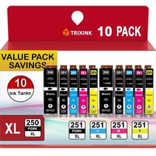 250XL 251XL Ink Cartridges Compatible with Canon MX922, 10-Pack picture