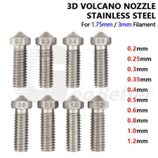 0.2-1.2mm V6 V5 Stainless Steel Volcano Extruder Nozzle M6 3D Printer 1.75mm 3mm picture