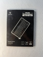 Fintie Ultrathin Wireless Keyboard Black Tablet Bluetooth Rechargeable NWT picture