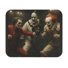 Horror Clown Trio Mouse Pad Spooky Circus Gaming Desk Mat Joker Pennywise Art  picture
