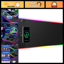 RGB Large Gaming Mouse Pad with 15W Wireless Charging - 31.5'' x 11.8'' picture