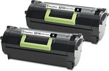 Lexmark 521H 2BK  21H High Yield Toner Replacement  #2109X R2 picture