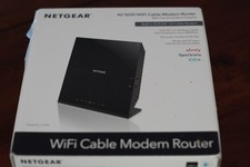 NETGEAR AC1600 Wifi Cable Modem Router C6250 - Black (C6250-100NAS) picture