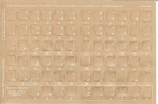 Arabic White  Keyboard Stickers, Labels. Transparent picture